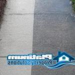 pressure wash concrete removes dirt stains and rust