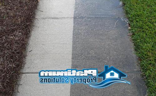 pressure wash concrete removes dirt stains and rust