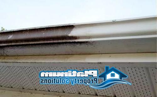gutter cleaning by platinum property solutions removes dirt brightens 